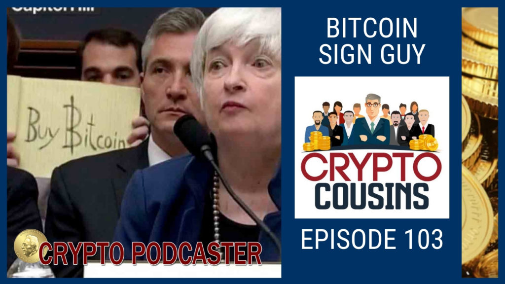 Bitcoin Sign Guy